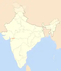 Location Map of Surat