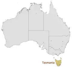 Location Map of Tasmania