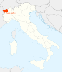 Location of Aosta Valley Map