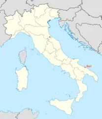Location of Bari Map