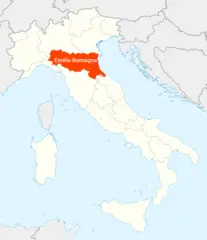 Location of Emilia Romagna Map