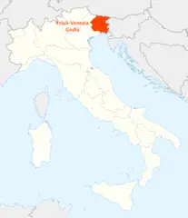 Location of Friuli Venezia Giulia Map