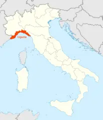Location of Liguria Map