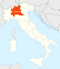 Location of Lombardy Map