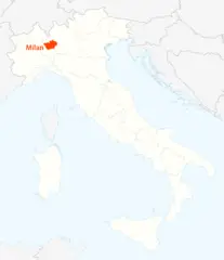 Location of Milan Map