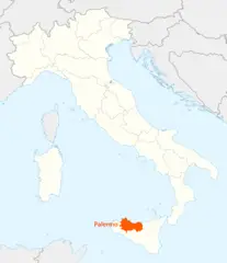 Location of Palermo Map