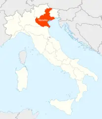 Location of Veneto Map