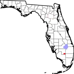 Location of Big Cypress Indian Reservation
