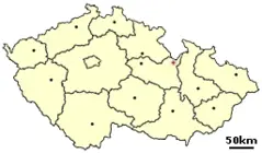 Location of Czech City Jablonne Nad Orlici