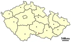 Location of Czech City Moravske Budejovice