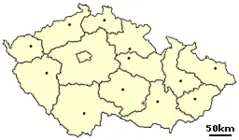 Location of Czech City Namest Nad Oslavou