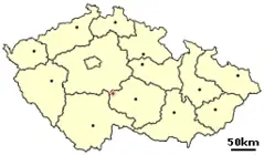 Location of Czech City Pacov