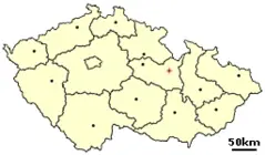 Location of Czech City Usti Nad Orlici