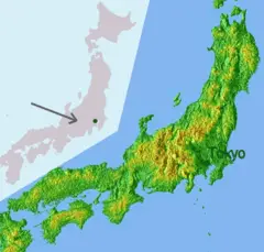Location of Japanese Alps