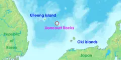 Location of Liancourt Rocks En