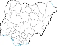 Locator Map Blank Nigeria