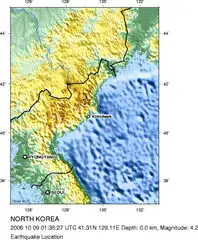 Magnitude 4 2 North Korea October 09 2006 At 013527 Utc 1