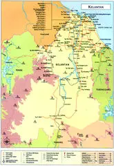 Malaysia Kelantan Map