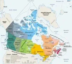 Map Canada Political Geo