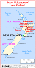 Map New Zealand Volcanoes