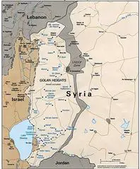 Map of Golan Heights
