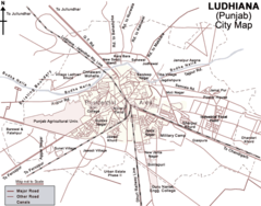 Map of Ludhiana
