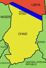 Map of Aouzou Stip Chad