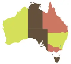 Map of Australia, Abortion Laws
