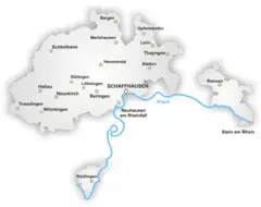Map of Canton Schaffhausen