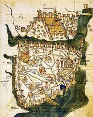 Map of Constantinople (1422) By Florentine Cartographer Cristoforo Buondelmonte