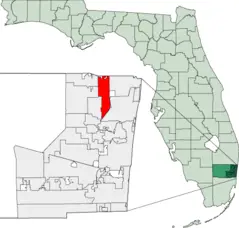 Map of Florida Highlighting Coconut Creek