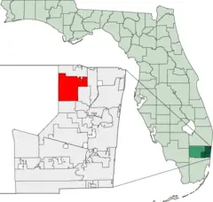 Map of Florida Highlighting Coral Springs