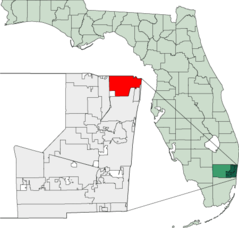 Map of Florida Highlighting Deerfield Beach