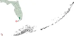 Map of Florida Keys Highlighting Marquesas Keys