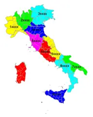 Map of Italy Cap