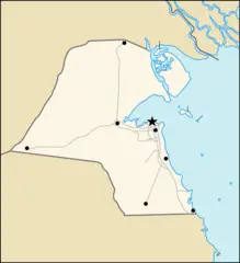Map of Kuwait (blank)
