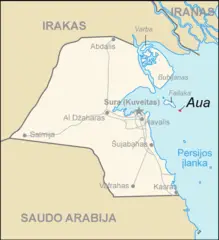 Map of Kuwait Aua (lithuanian)