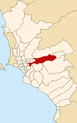 Map of Lima Highlighting Ate