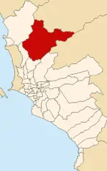 Map of Lima Highlighting Carabayllo