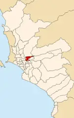 Map of Lima Highlighting El Agustino