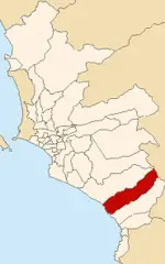 Map of Lima Highlighting Punta Hermosa