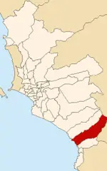 Map of Lima Highlighting Punta Negra