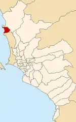 Map of Lima Highlighting Santa Rosa
