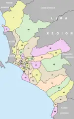 Map of Metropolitan Lima