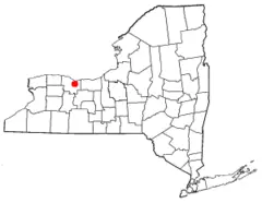 Map of New York Highlighting Rochester