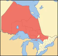 Map of Ontario Districts