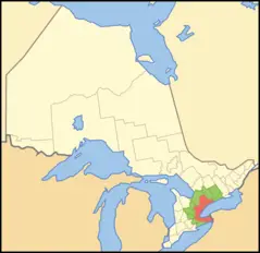 Map of Ontario Golden Horseshoe