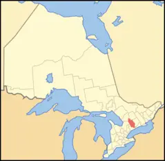 Map of Ontario Kawartha Lakes