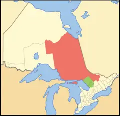 Map of Ontario Northeastern