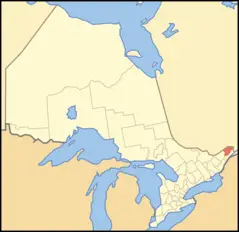 Map of Ontario Prescott And Russell